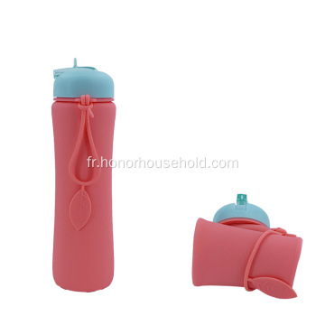 Bouteille d&#39;eau en silicone pliable de 500 ml